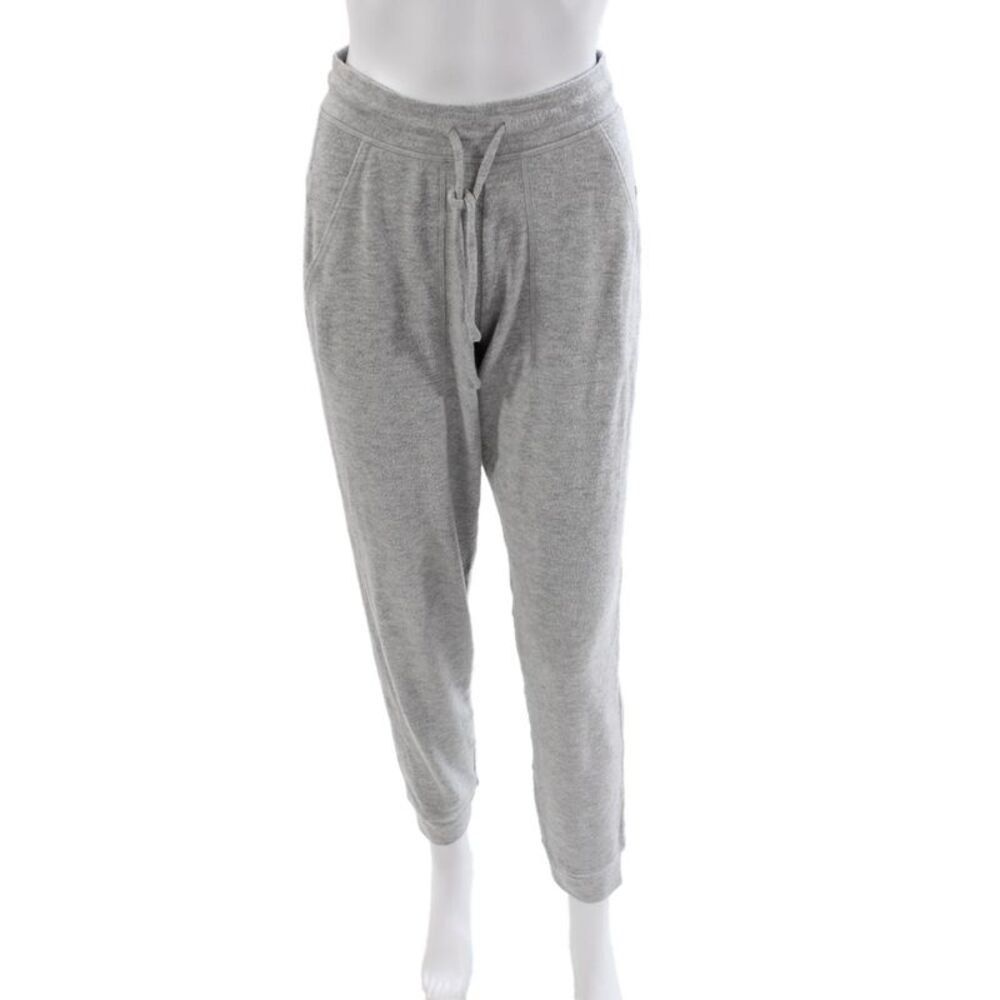 Alo Womens Drawstring Straight Leg Lounge Pants Gray Size XS